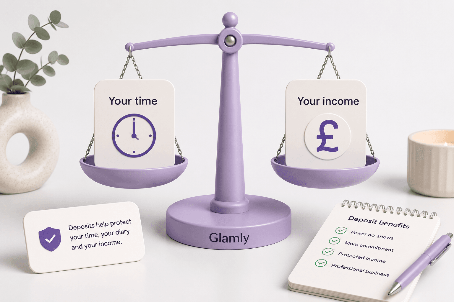 How much should a beauty deposit be – client confirming an online beauty appointment and paying a deposit on their phone